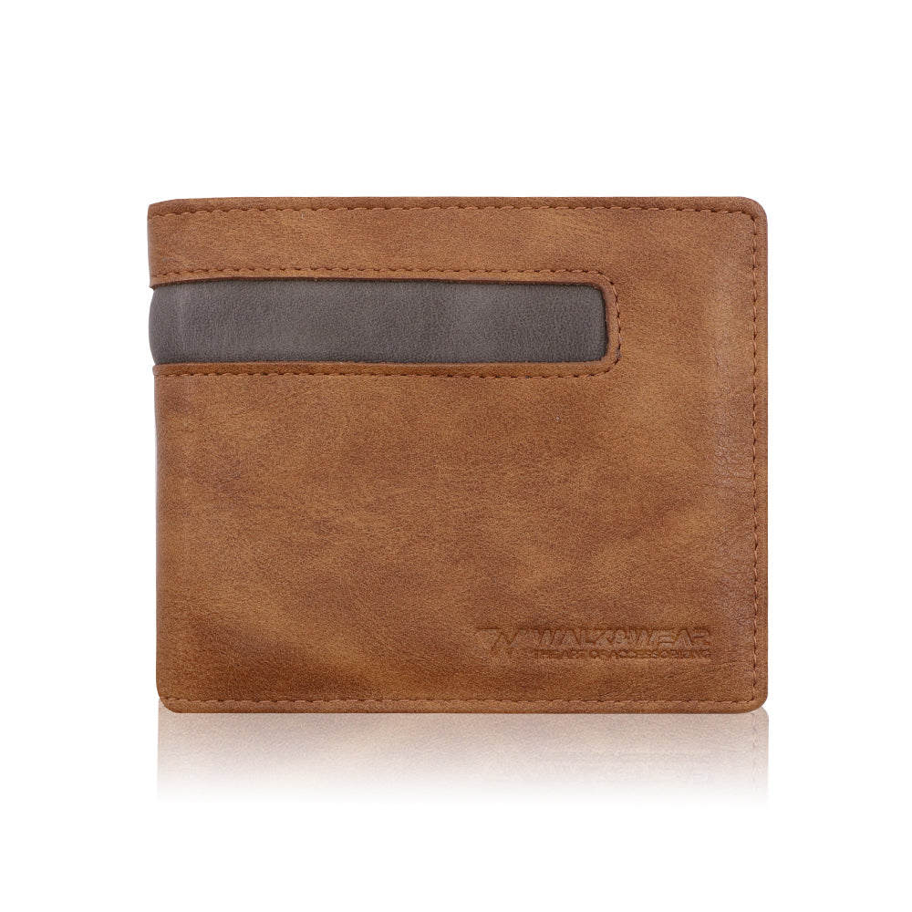 TIMELESS SLIM BI-FOLD WALLET - BROWN