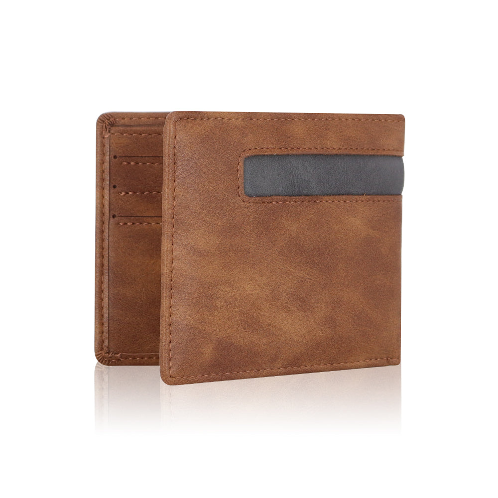 TIMELESS SLIM BI-FOLD WALLET - BROWN