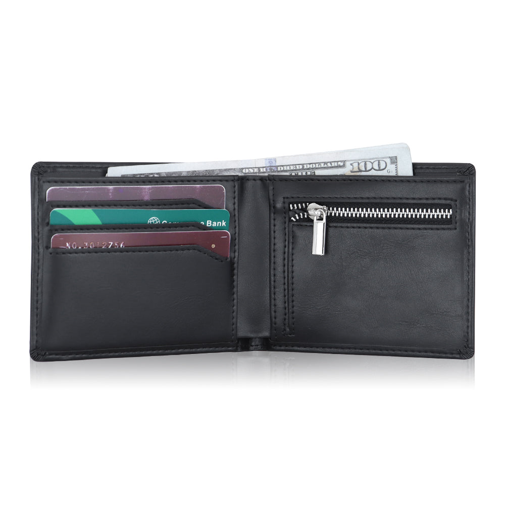 TIMELESS SLIM BI-FOLD WALLET - BLACK