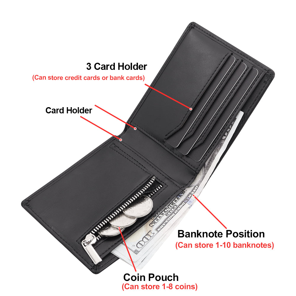 TIMELESS SLIM BI-FOLD WALLET - BLACK