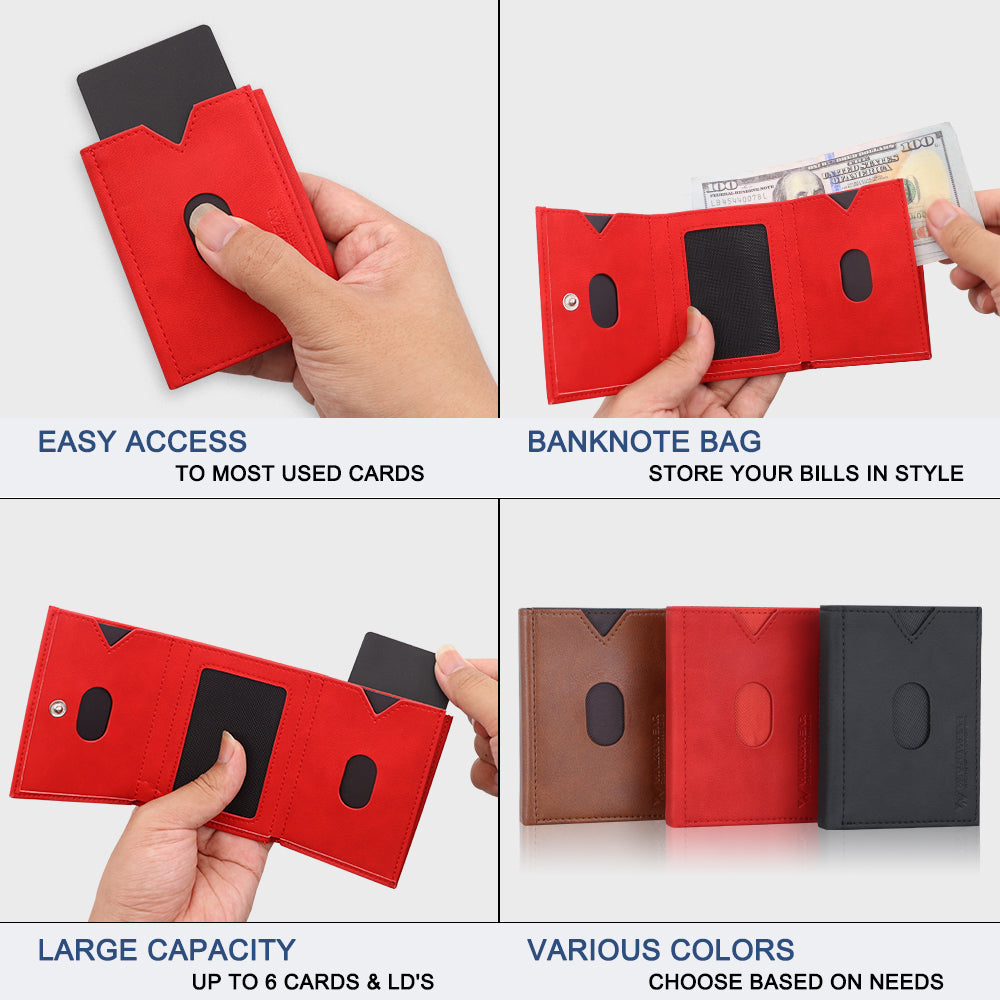 ELITE CARD PRO TRI-FOLD WALLET - RED